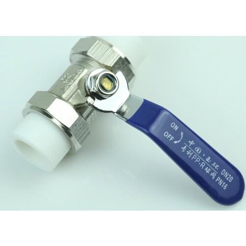 Yuhuan Xuanlin valve factory direct PP-R double live copper ball valve medium