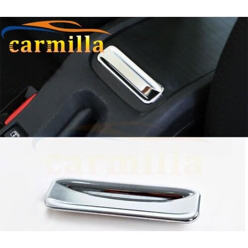 1 Piece Car Central Control Storage Box Armrest Box Open ABS Chrome Switch Sticker for Peugeot 2008 2014 2015 2016 Accessories