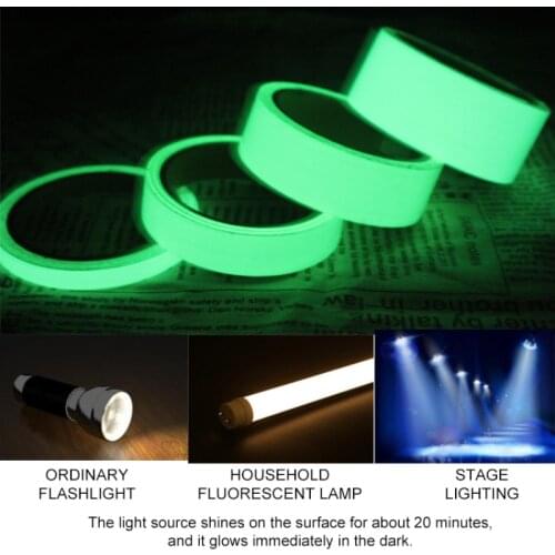 1pcs Luminous Fluorescent Night Self-adhesive Glow In The Dark Wall Sticker Tape Night Security Home Decoration Warning Tape