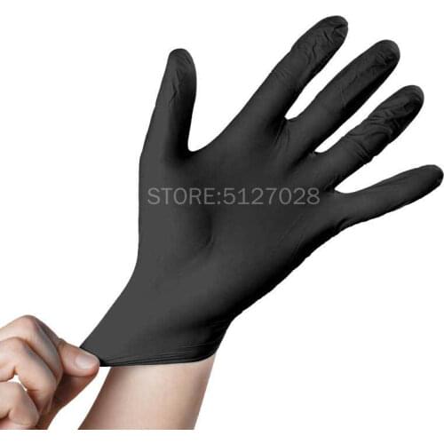100 pcs Black Disposable Tattoo Latex Gloves Available Thickening Size Oil-proof Tattoo Accessory Multipurpose Gloves Body Art
