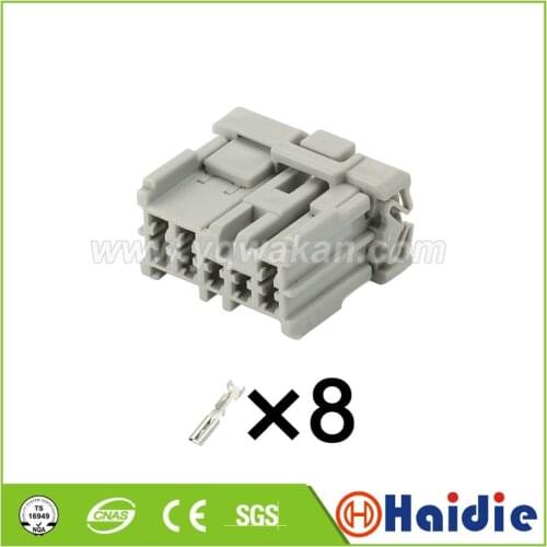 2sets 8pin Auto electric unsealed plastic female connector with termianls 6098-0247