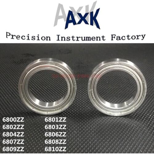 2021 Free Shipping Axk 10 Pcs 6800zz 6801zz 6802zz 6803zz 6804zz 6806zz 6807zz 6808zz 68209zz 6810zz Miniature Deep Groove Ball