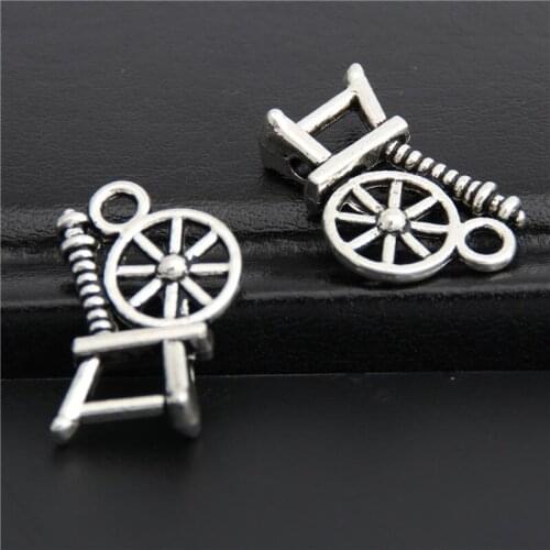 30pcs Silver Color Waterwheel Charms Agriculture Irrigation Tool Charms For Jewelry Findings A2855