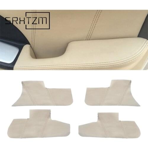 4pcs Car Styling Microfiber Leather Interior Door Armrest Panel Cover Trim For Hyundai Elantra 2004 2005 2006 2007 2008-2012