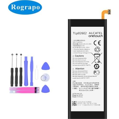 2610mah Battery For Alcatel TLP026EJ / TLP026E2 OT-6055 Cell Mobile Phone Batterie Batterij Bateria Batteries