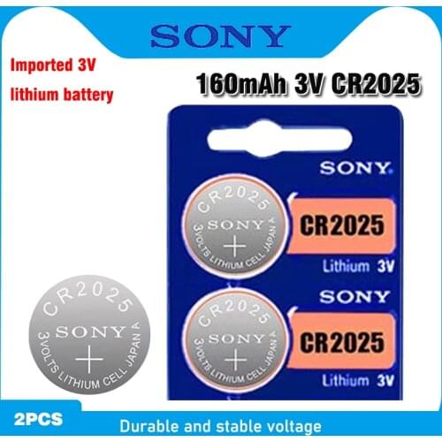 2PCS/LOT SONY Original cr2025 Button Cell Batteries cr2025 3V Lithium Coin Battery For Watch Calculator Weight Scale