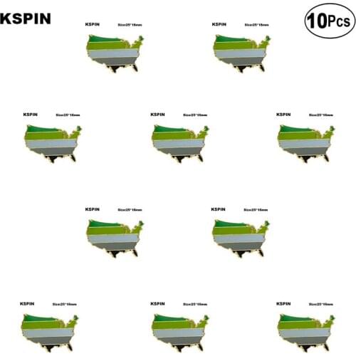 Aromantic Pride U.S.A Map Badge Lapel Pin Brooches Pins Flag badge Brooch Badges