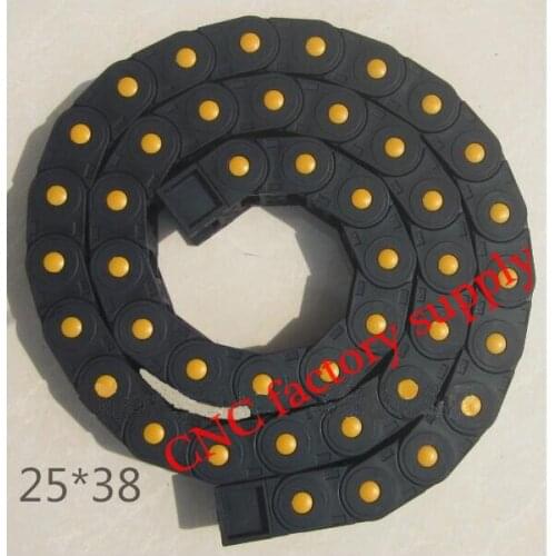 Free Shipping 1M 25*38 mm Plastic Cable Drag Chain For CNC Machine,Fully Closed Type ,PA66