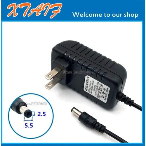 Free Shipping NEW US/EU Plug 9V1A for 200mA Adapter 300mA Power Supply 5.5mm 2.5mm Tip 2.1mm 500mA Charger