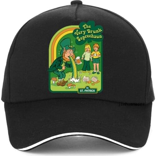 The Very Drunk Leprechaun Print Mens Print Baseball cap summer Women Harajuku pop Goth hip hop caps Fashion brand Snapback hat