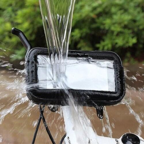 Mount Mobile Phone Holder Stand Case Motorcycle Bicycle Bike Scooter Handlebar Holder Waterproof Zipper Case for Smart Phones