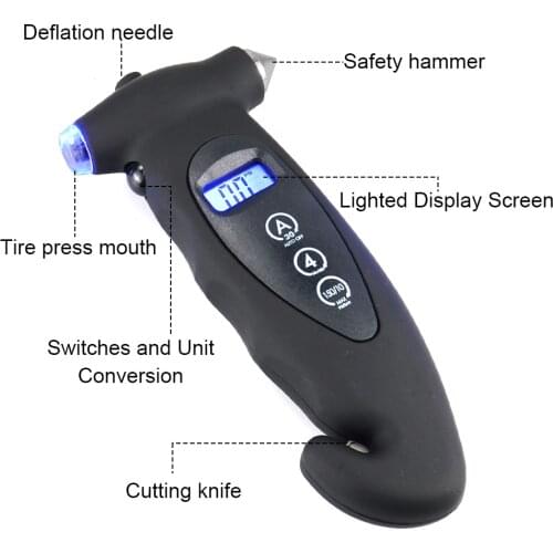 ATDIAG Tire pressure gauge 0-150 PSI Backlight High-precision digital tire pressure monitoring car tire pressure gauge
