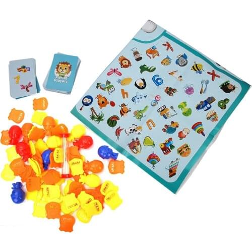 Kids Early Education Educational Toys Find Pictures Board Game Fun Gift (Players Marks & Players Rings Color Random)