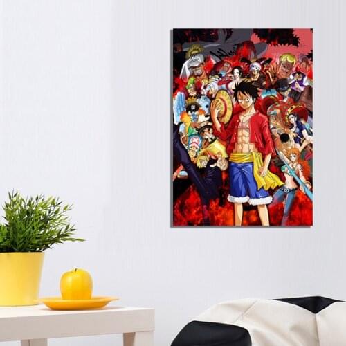 Home Decor Canvas Painting One Piece Large Set of Roles Anime Pictures Nordic Wall Art Prints Modular Poster For Bedroom Frame