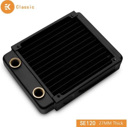 Ekwb EK-CoolStream Classic SE 153 x 120 x 27mm (L x W x H) 120mm Copper Black Radiator G1/4 ,Water Cooling Heat Dissipation