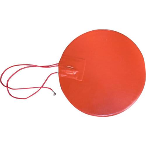 12V 24V 220V 50 80 100 150 160 180 200 220 250 300mm OD Flexible Waterproof Silicone Heater Pad For 3D Printer Oil Tank Drum