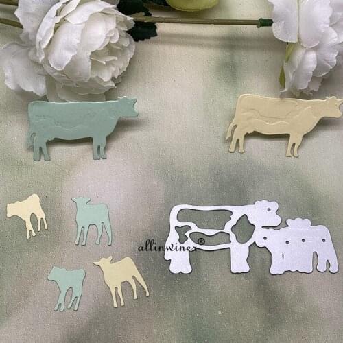 Cow family DIY Craft Metal Cutting Die Scrapbook Embossed Paper Card Album Craft Template Stencil Dies