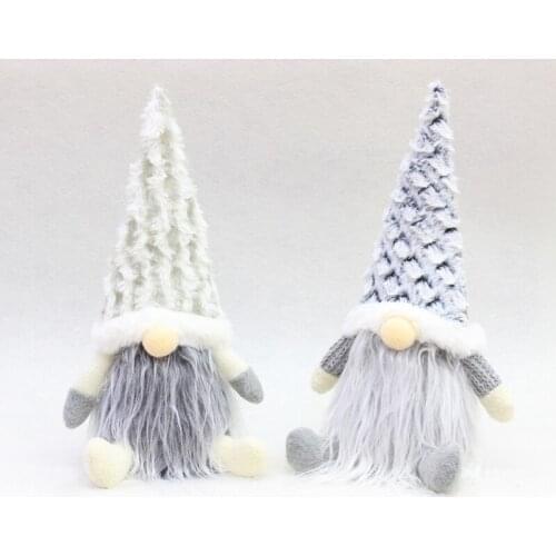 Telescopic Pole Faceless Doll Window Christmas Decoration Santa Claus Christmas Tree Ornaments Lovely New Year 2020 Desktop Gift