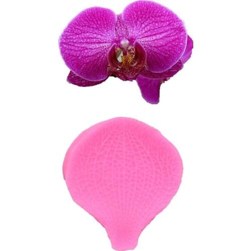 Phalaenopsis Flower Petal Chocolate Mold Flowers Fondant Silicone Molds Cake Candy Mould DIY Wedding Decorated Cake Baking Tools