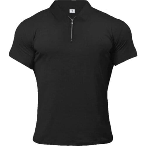 Mens Polo Shirt Summer T-Shirt High Quality Men Cotton Short Sleeve Shirt Casual Joggers Polo Bodybuilding Fitness T-shirt