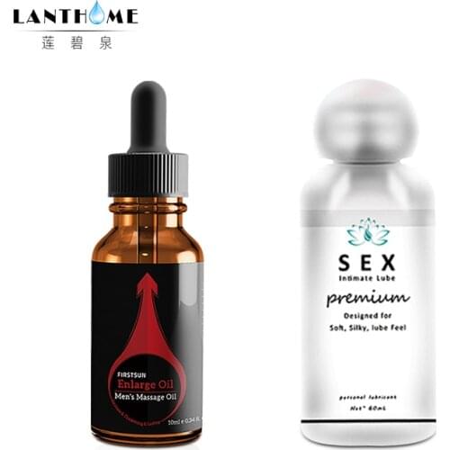 Male Enlargement Penis Cream Retard Oil + Female Vagina Lubricanted Libido Enhancer Aphrodisiac Increase Sexual Pleasure Gel