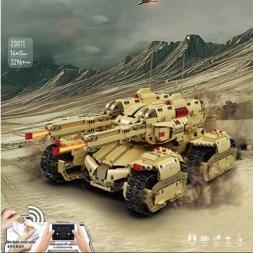 3296PCS Military series Tank blocks set Mammoth Tank RC version Star Series War Toys Children Gift Toys For Boys Christmas MOC
