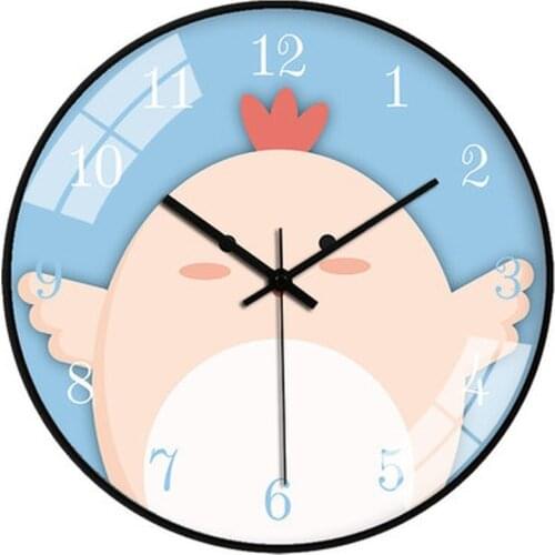Nordic Simple Cartoon Wall Clock Silent Bedroom Creative Kids Wall Clock Art Cute Cat Picture Lovely Clocks Wall Home Decor
