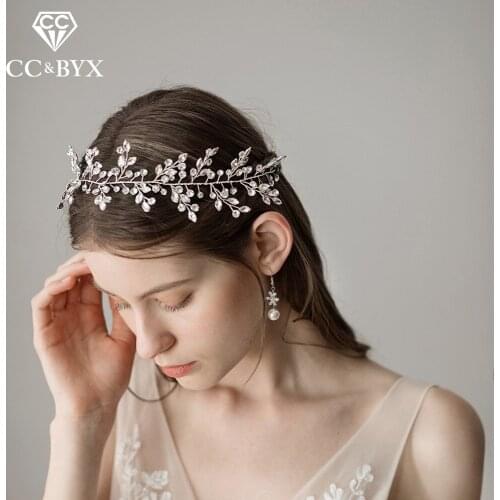 CC wedding jewelry hairbands headbands engagement hair accessories for bridal full of crystal beads cz rhinestone stone diy O341