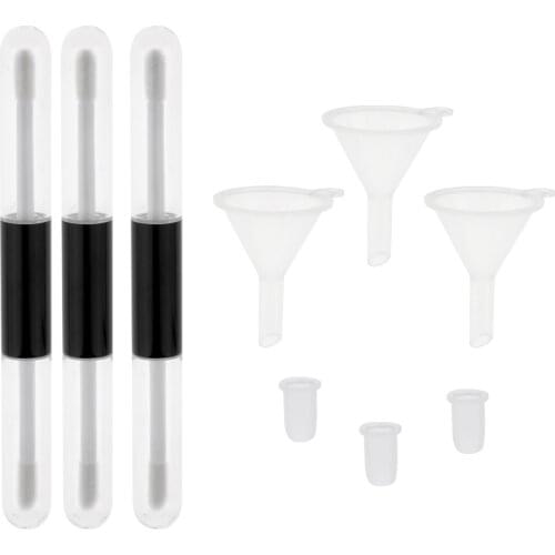 3pcs Dual-end Empty Lip Gloss Tube Container Lip Balm Bottle Makeup 4ml Vial