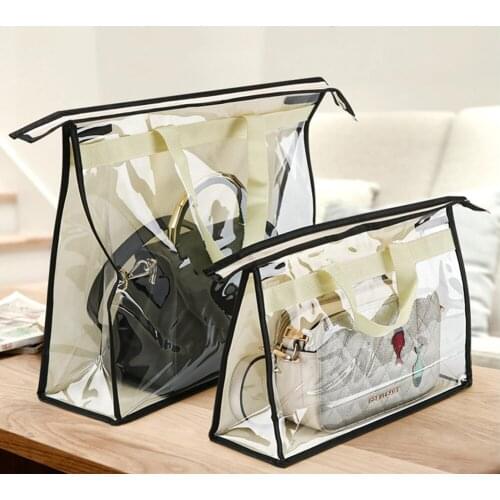 10pcs/lot Dust Proof Bags Organizer Closet Transparent Storage Bags Door Wall Clear Sundry Cloth Shoe Bags Dormitory Hanging Bag