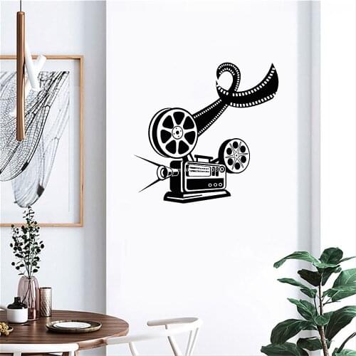 Retro Camera Wall Decal Theater Film Wall Sticker Home Decor Removable Vinyl Wall Sticker Interior Mural DW8853