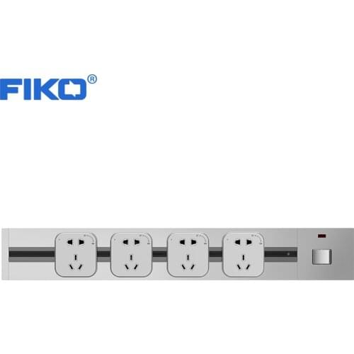 FIKO Power Rail outlet for kitchen,Movable increment and decrement module,wall power USB Eu Uk Italy Universal socket