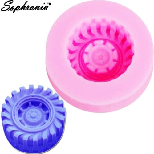 Sophronia Motorcycle Tires Wheel Silicone Cake Mold for Candy Chocolate Jelly Fondant Cake Decorating Sugarcraft Tools M652