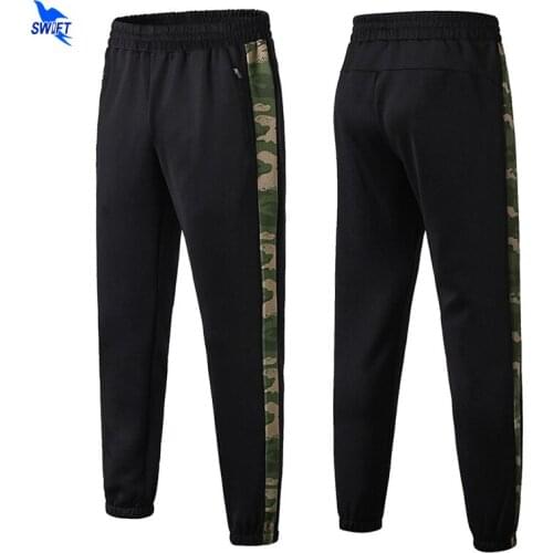 2019 Autumn Running Sweat Pants with Zipper Pockets Men Quick Drying Sport Jogging Sweatpants Loose Gym Fitness Elastic Trousers