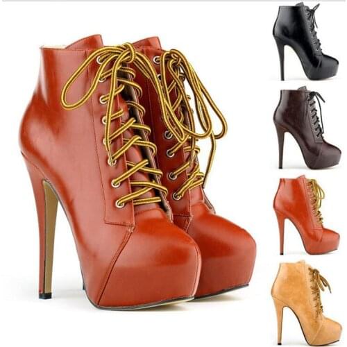 New Arrival High Heel Pumps Womens Thin Heels Shoes Heel Height 14cm Platform Boots Fashion Martin Boots 4 Colors 35--42