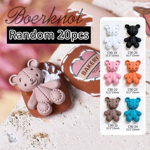 Nail Decoration Bowknot 3D Nail Art Butterfly Bear Nail Art Decoration Pearl DIY Design Floral Decorations Manicure Set for N