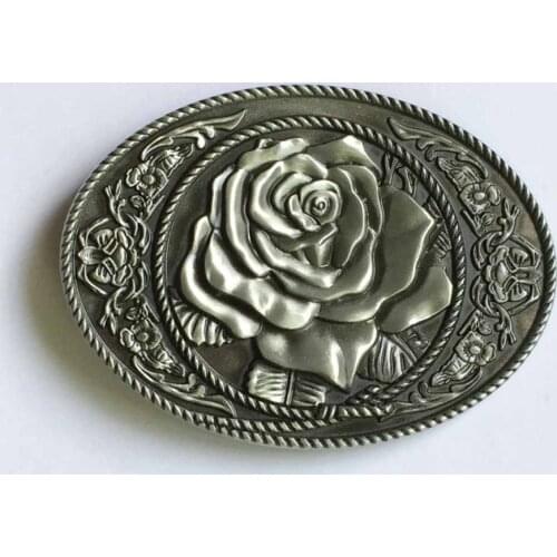 Vintage Rose Flower Girly Belt Buckle