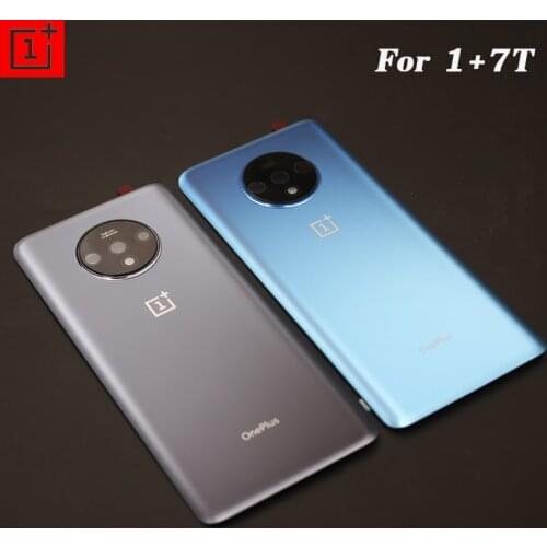 Battery Back Cover Oneplus 7T Rear Door Housing Panel Phone Replacement Repair Parts For One Plus 1+ 7 T With Camera Lens "6.55"
