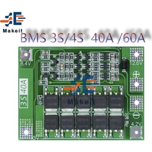 BMS 3S/4S 12V/24V Li-ion Lithium Battery Charger Protection Board 18650 For Drill Motor 11.1V 12.6V/14.8V 16.8V Enhance Balance