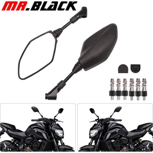 Rearview Mirrors For YAMAHA MT01 MT03 MT-07 MT-09/Tracer FJ09 MT10 Tracer 900 Motorcycle Rearview Mirrors M8 M10 Screws