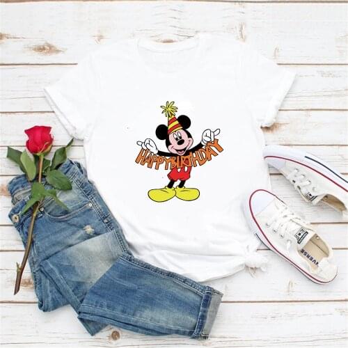 Fashion New Family T Shirts Summer Short Sleeve Casual White O-neck Tshirt Mickey Mouse Printed Harajuku Girls Gifts Femme Tops