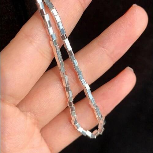SMTCAT 925 Sterling Silver Couples Bracelets Summer New Trendy Vintage Elegant Glossy Geometric String Party Jewelry Wholesale
