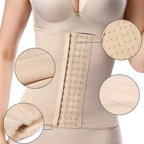 MUKATU Women Waist Trainer Belt with 6 Hooks Buckle Seamless Belly Body Shaper Slimming Corset Weight Loss Cinchers Strap Corset