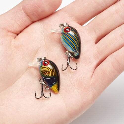 1.5g Crank Wobblers Fishing Lure Mini Minnow Crankbait 3d Eyes Pesca Fishing Lures Bait Floating Painted Carp Hard Bait Jerkbait