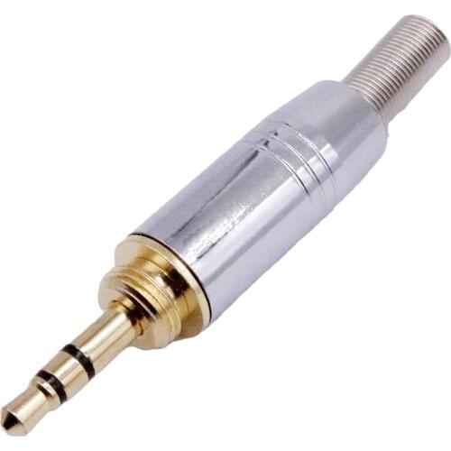 1pc 3.5mm 3 Pole Male Audio DIY HiFi Earphone Headphone Adapter Solder Wire Connector with Screw Plug