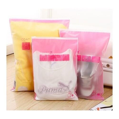 10 Pcs/lot Travel clothing storage bag waterproof sealing bag underwear shoes sorting bags Zip Lock Plastic Bag resealable Bag