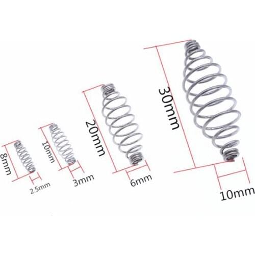 20Pcs 304 Stainless Steel Olive Shape Spring Bait Feeder Feeder Carp Fishing