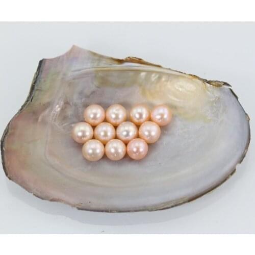 20pcs lot 7-8MM Fashion Round ball Natural Pink Pearl Loose Beads Mixed Multi Colours DIY for Jewelry & Craft necklace LR026