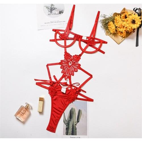 2020 HUAN BEAUTY New Lace Hollow Out Patchwork Bind Bow Bodysuit Sexy Jumpsuits For Women Hot Catsuits Body Mujer Women HB220