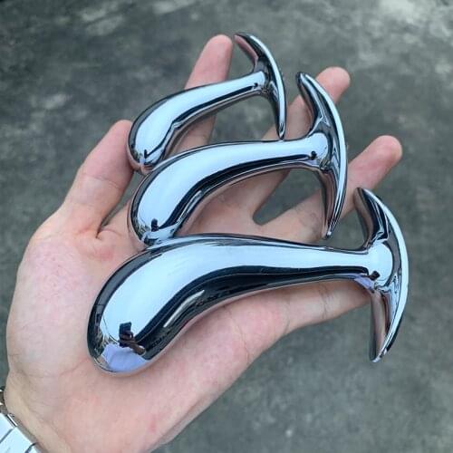 New Metal Anal Plug 3 Set Female Masturbator G-Spot Stimulation Anal Dilator Anal Massager Butt Plug Dildo Gay Sex Toys Jewelry